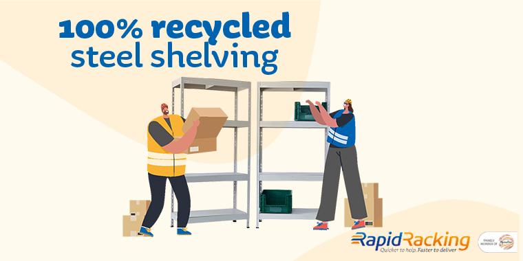Rapid Racking launches 100% recycled steel shelving range